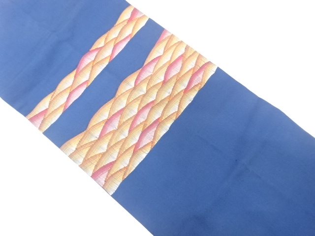 JAPANESE NAGOYA OBI / WOVEN ABSTRACT SEIGAIHA